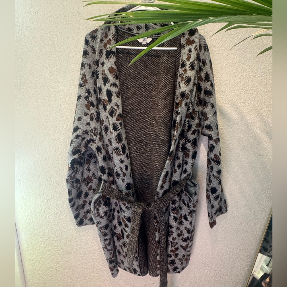 Cheetah print cardigan